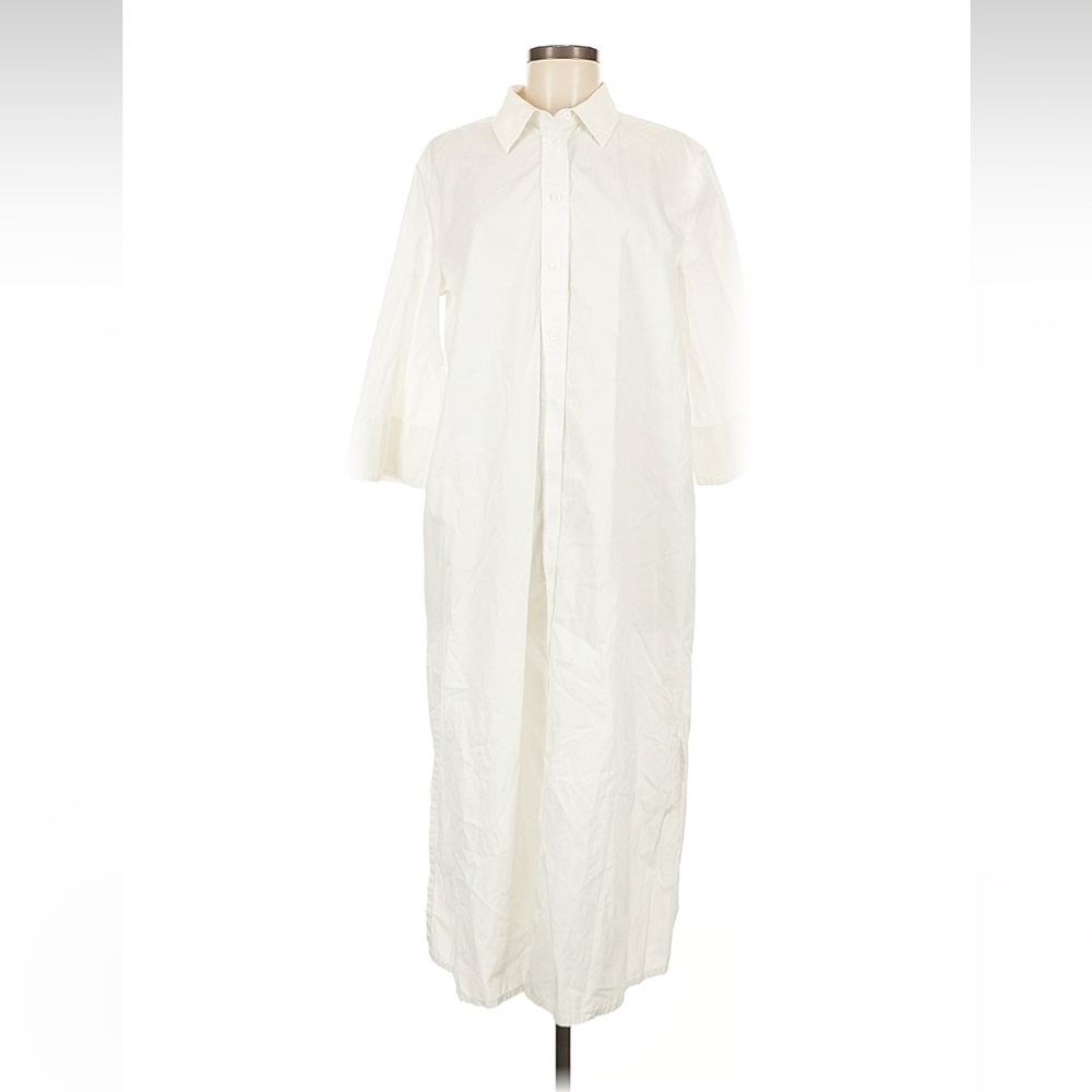 Massimo Dutti Cream Women's buttoned dress